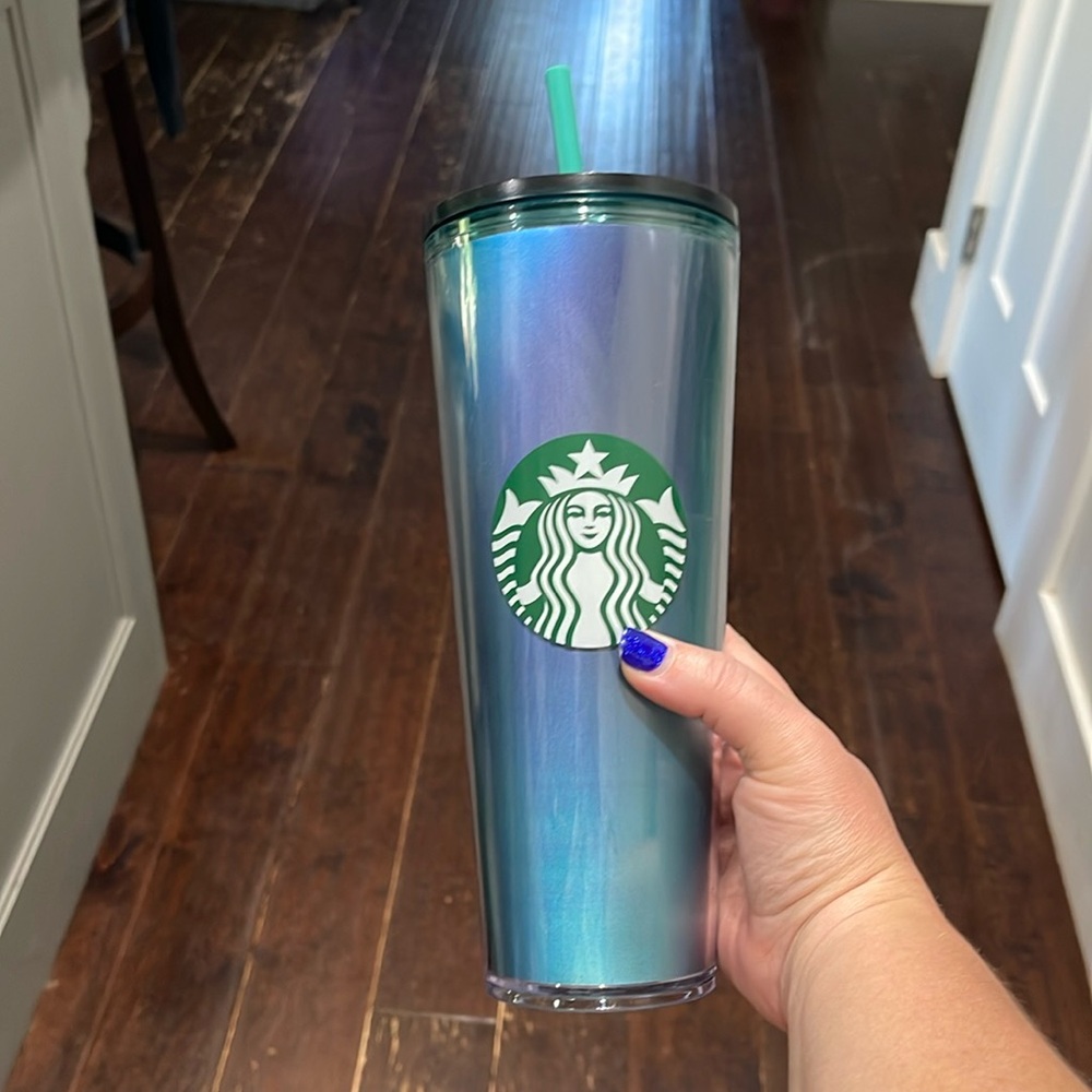 Starbucks 2021 Spring Gradient Teal Cold Cup